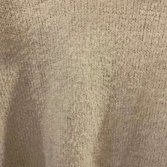 Joie Soft wool blend turtleneck sweater longer length lightweight off white med - Picture 9 of 9